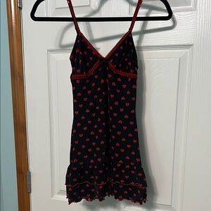Black and Red Heart Lingerie